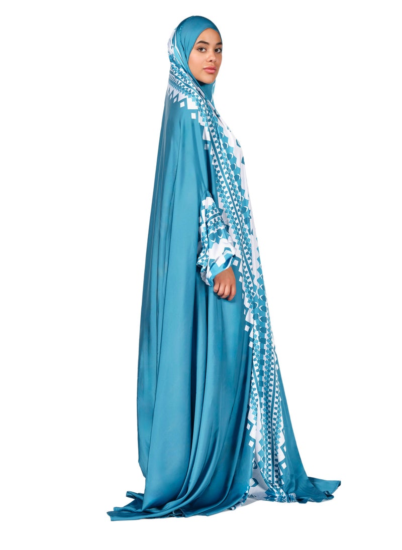 صبر ثوب صلاة صبر المنامة، أزرق،  - Image 2