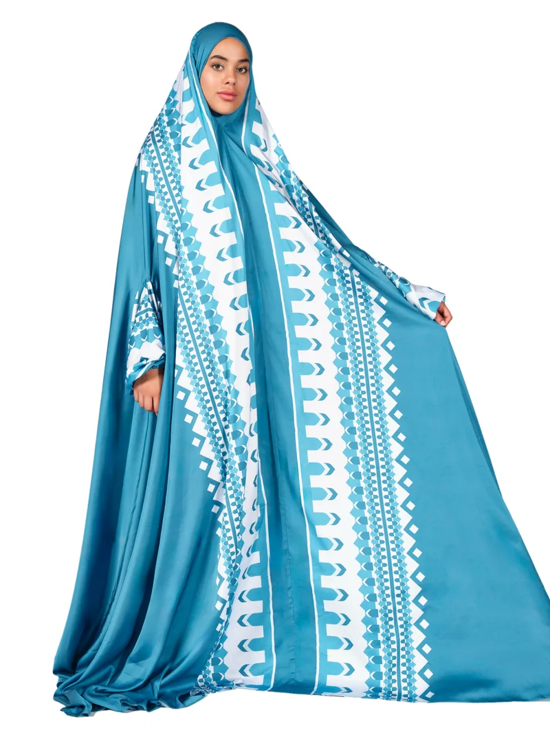 Sabr 'Manama' Prayer Dress, Blue