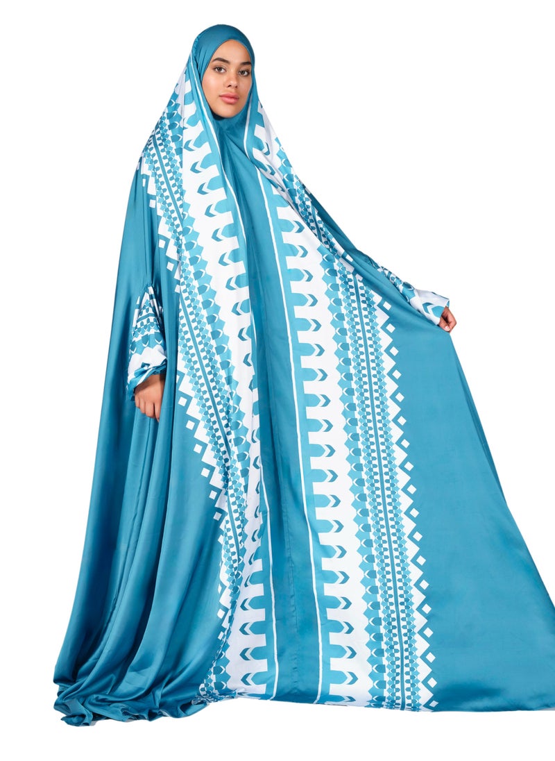 صبر ثوب صلاة صبر المنامة، أزرق،  - Image 3