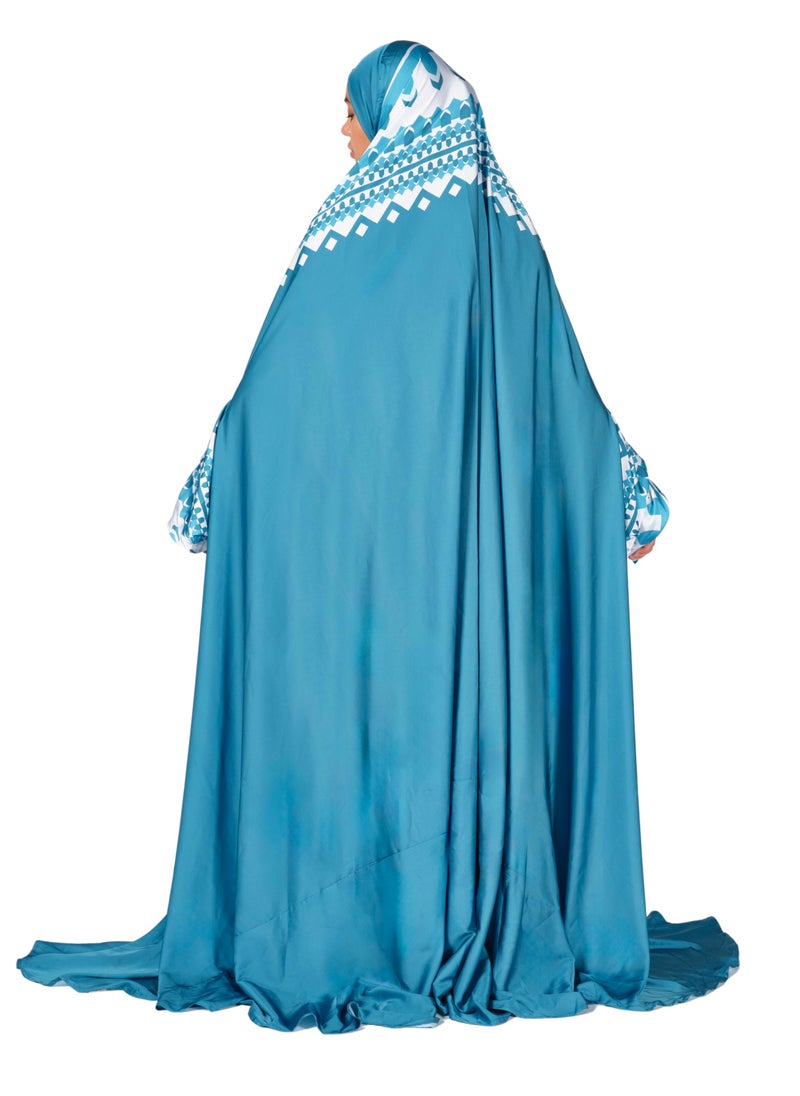 صبر ثوب صلاة صبر المنامة، أزرق،  - Image 4