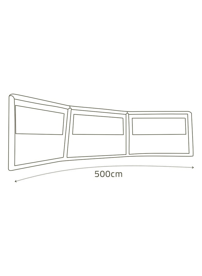 DPT windbreak trips, Camping Curtain, White*Green, Size500*140 Cm - Image 5