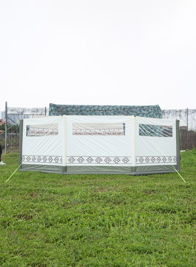DPT windbreak trips, Camping Curtain, White*Green, Size500*140 Cm - Image 3