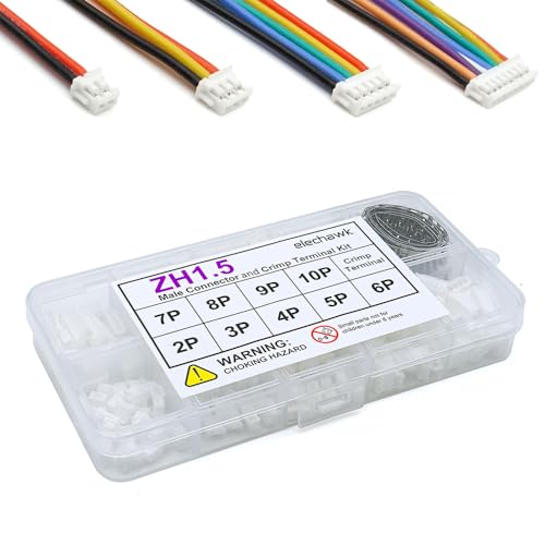 elechawk ZH 1.5MM Connectors and Crimp Terminal kit Compatible with JST ZH 1.5 Connector 2/3/4/5/6/7/8/9/10 Pin Housing - Image 3
