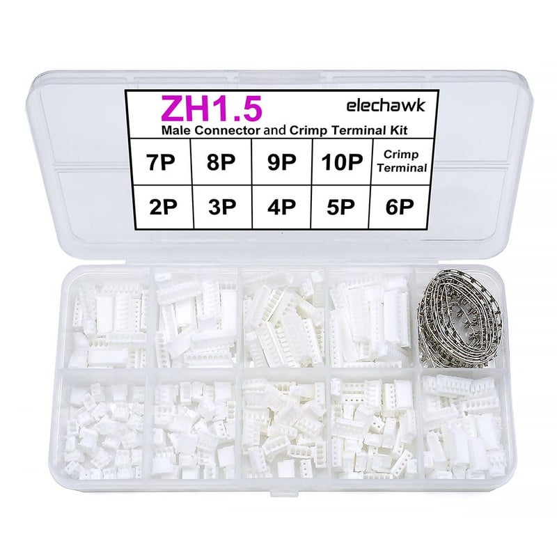 elechawk ZH 1.5MM Connectors and Crimp Terminal kit Compatible with JST ZH 1.5 Connector 2/3/4/5/6/7/8/9/10 Pin Housing - Image 5
