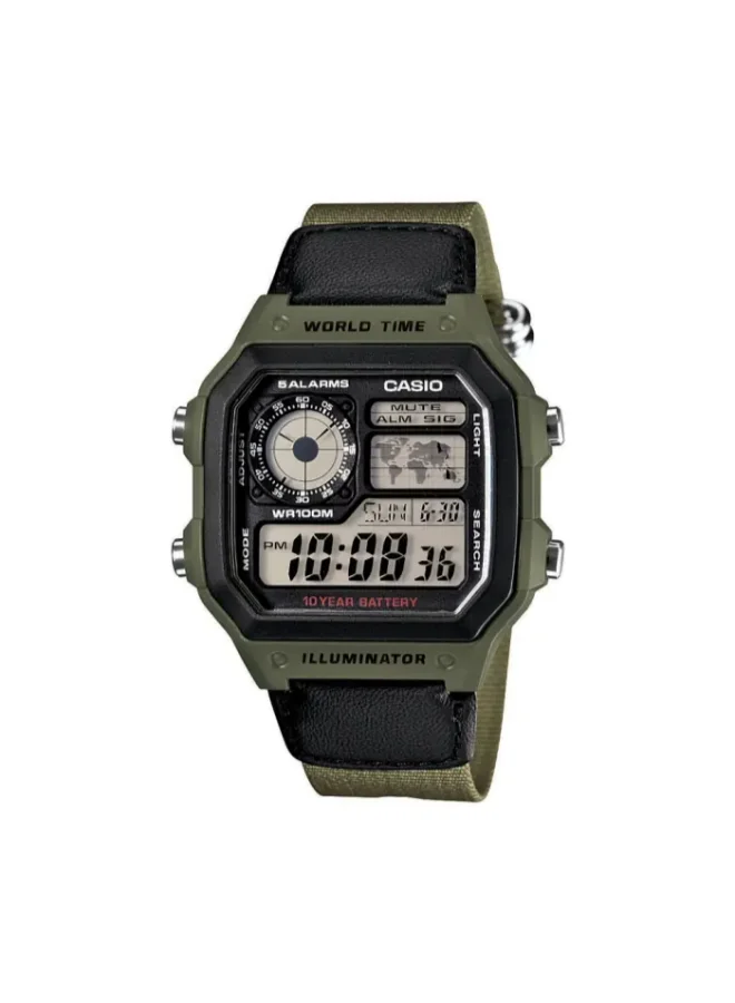 CASIO Men's Cloth Digital Watch AE-1200WHB-3B - 40 mm