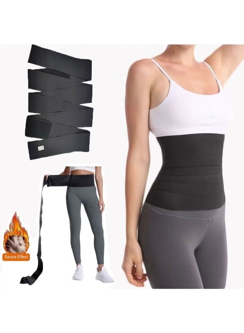 Generic Waist Trainer for Women Velcro Elastic Wrap Corset Plus Size Workout Waist Trimmer for Gym Sport Body Shaper Waist Trimmer Belt  - Image 1