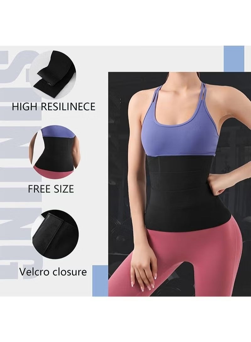 Generic Waist Trainer for Women Velcro Elastic Wrap Corset Plus Size Workout Waist Trimmer for Gym Sport Body Shaper Waist Trimmer Belt  - Image 5