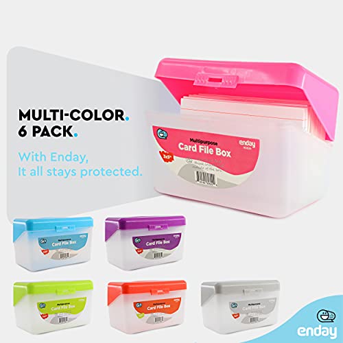Enday Index Card Holder Pink, 3x5 Note Flash Card Organizer Case, Index Card File w/flip top, Notecard Recipe, Holder, Holds 250 Cards, Also Available in Purple, Red, Green, Blue, Grey (1 PC) - Image 5
