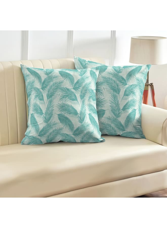  انتكس بيت الستائر وسادة بيلا من الكتان المخملي من إنتكس هوم - نقشة أوراق الشجر - قماش أنيق ومتين لغرف المعيشة - قطعتان - Image 3