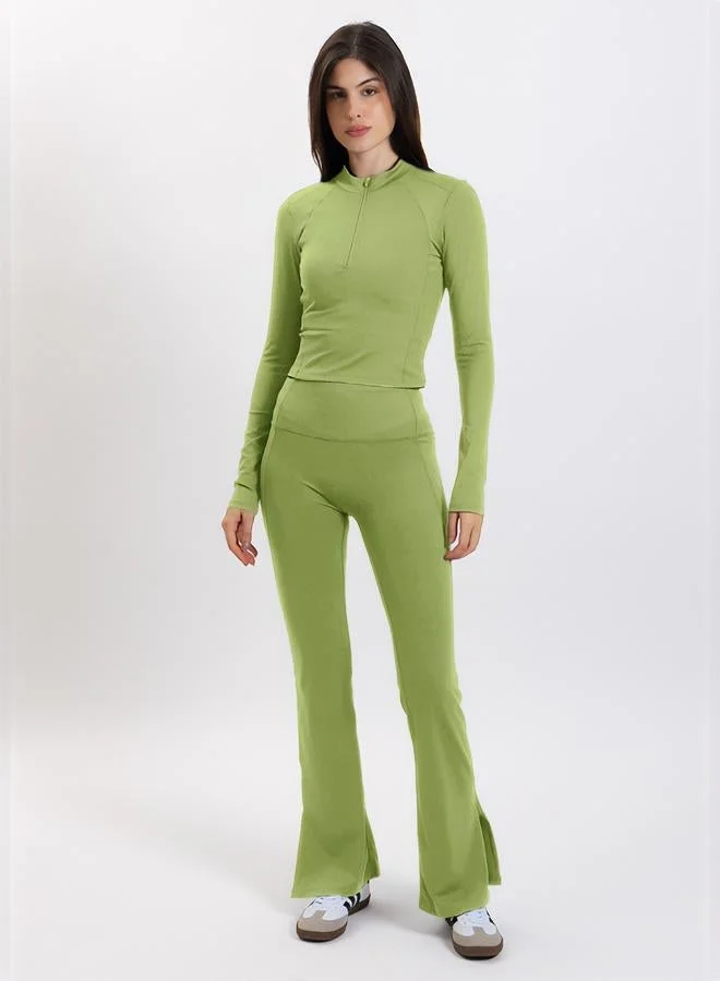 SHAPES SCULPT CROP ZIP-UP TOP