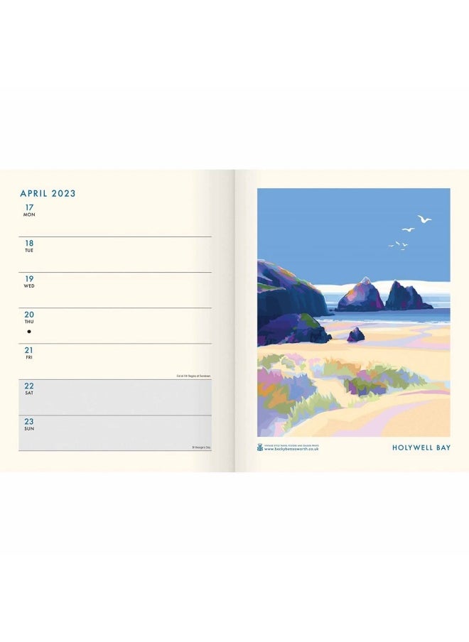null - British Coastlines, Becky Bettesworth Deluxe A5 Diary 2023 - Image 1
