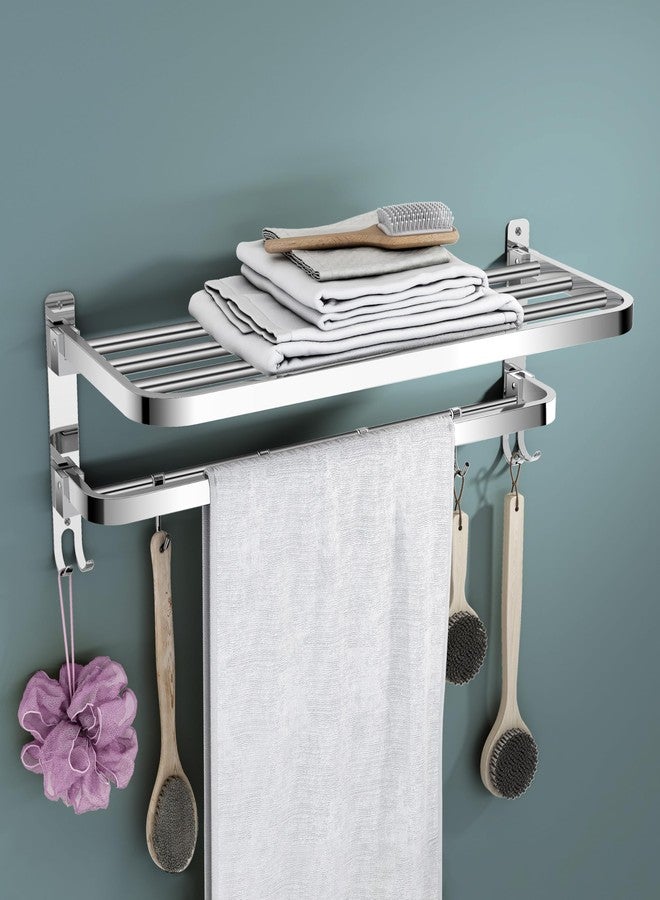 Ruboxa Towel Rack for Bathroom/Stainless Steel Towel Bar/24 Inch Towel Holder with Towel Rod/Bathroom Accessories - (Chrome) - Image 1