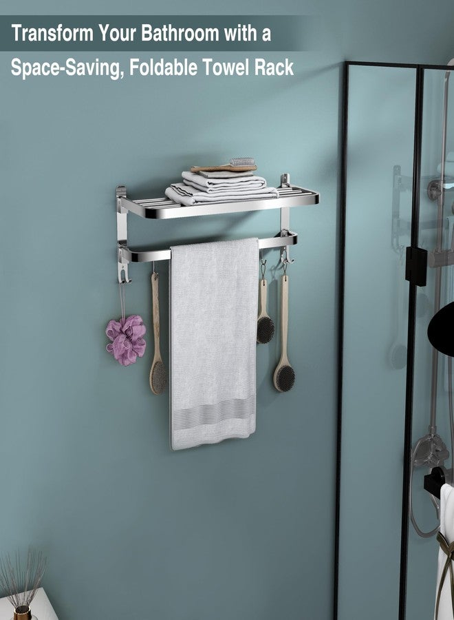 Ruboxa Towel Rack for Bathroom/Stainless Steel Towel Bar/24 Inch Towel Holder with Towel Rod/Bathroom Accessories - (Chrome) - Image 4