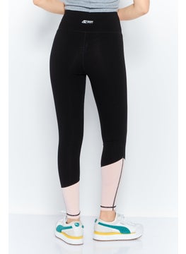 DKNY Sport Women Sportswear Fit Brand Logo Training Leggings, Black  - Image 4