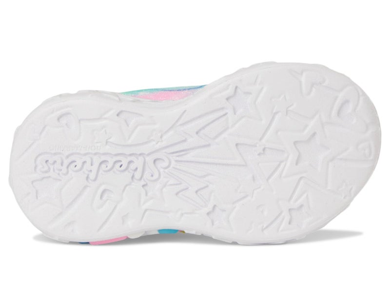 SKECHERS Girls Unicorn Charmer Sneaker, Silver/Multi, 10 Toddler - Image 3