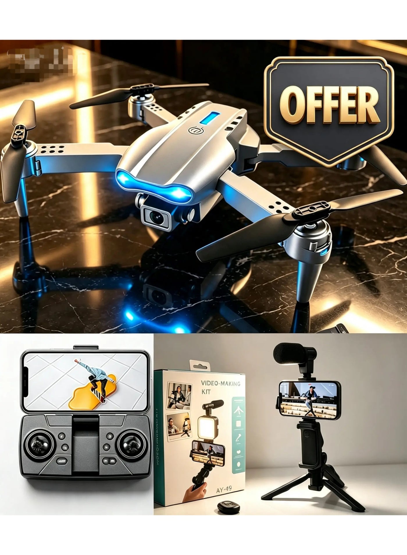 e99 E99 4k Dual Camera Foldable Drone Z64932B6E973361B6A044Z