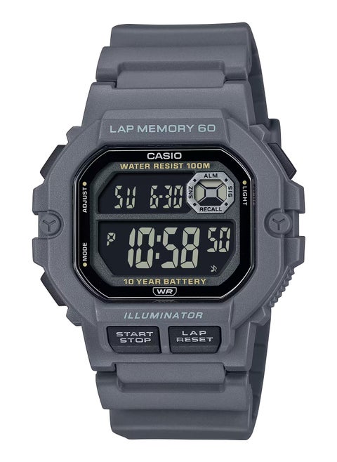 Digital Black Dial Resin Band Watch WS-1400H-8BV