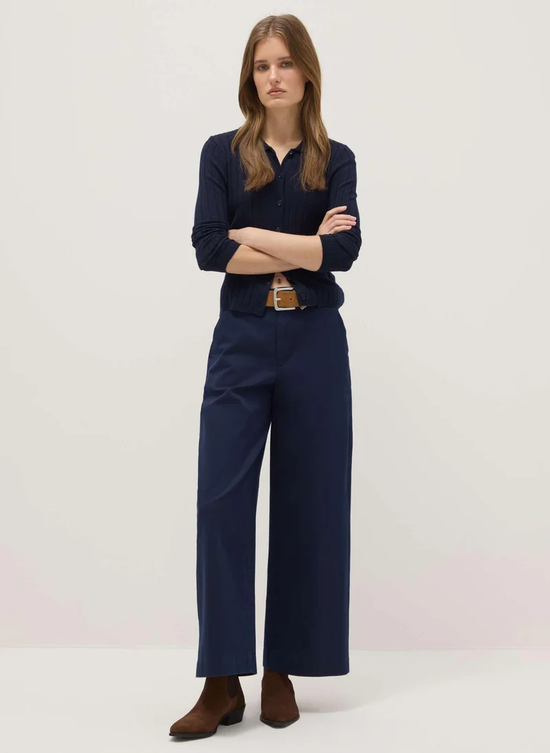 او في اس سراويل تشينو قطنية مطاطية بقصة عادية من