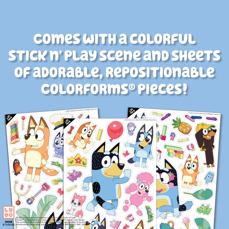 Colorforms مجموعة كولورفورمز بلوي - قطع قابلة لإعادة التشكيل تلتصق كالسحر - مشاهد وقطع من العرض بلوي للقصص واللعب الخيالي - للأعمار 3 سنوات فما فوق - Image 4