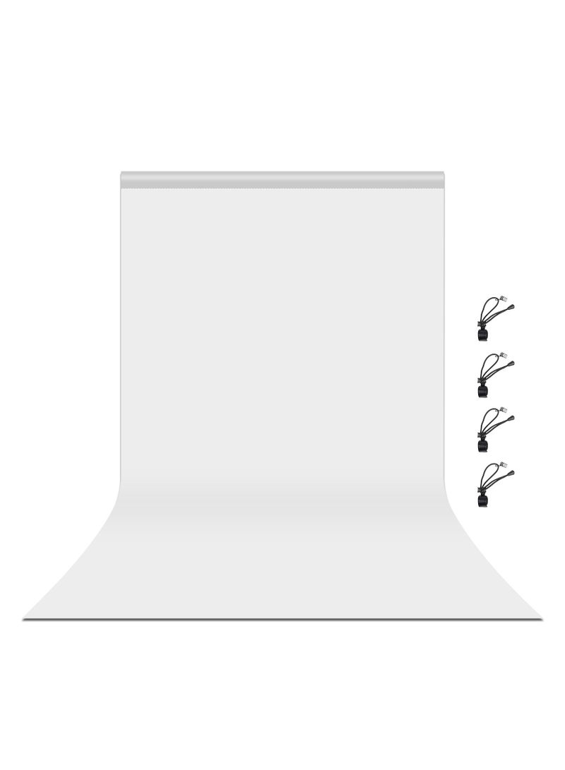 PULUZ 3X6m 10X20 Ft Solid Color Backdrop Photographic Background Washable Cloth Backdrop For Photo Studio Video Parties Curtain (White) - Image 1