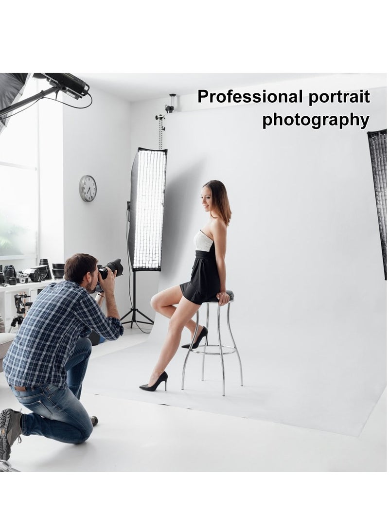 PULUZ 3X6m 10X20 Ft Solid Color Backdrop Photographic Background Washable Cloth Backdrop For Photo Studio Video Parties Curtain (White) - Image 3