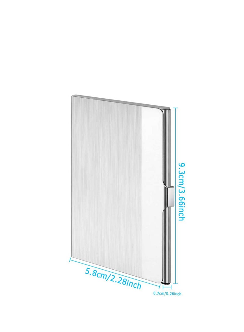Business Card Holder Case 3 PCS Card Holder Business Stainless Steel Card Holder Professional Business Name Card Case Organiser for Business Card ID Credit Card - Image 4