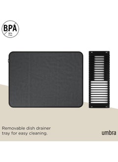 Black Drying Rack Mat – Absorbent Kitchen Dish Drying Pad for Countertops, Heat-Resistant and Non-Slip - pzsku/Z64937062B9EAF2AF6E1BZ/45/_/1740223866/40a0fa9d-89d3-4c33-8ee1-77fb609442a5