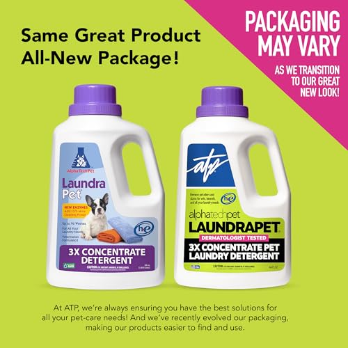 ATP LaundraPet 3X Strength Premium Laundry Detergent with Enzyme Cleaner - 64 Oz (96 Washes) Pet Stain and Odor Eliminator, Enzymatic Detergent by Alpha Tech Pet - Image 5