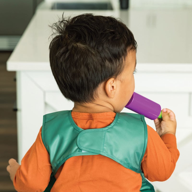 Tiny Twinkle Mess Proof Baby Bibs | 2 Pack Waterproof Toddler Bib for Eating | Baby Apron for Feeding, Machine Washable, Perfect Shower Gift (Slate Olive, 6â€“24M) - Image 5