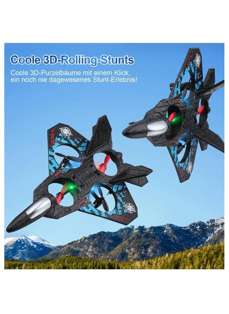 RC Aeroplane 2.4GHz Remote Control L0712 Quadcopter Floating Fighter Plane – RTF Airplane Toy with Colored Lights and USB Charging, Ideal for Beginners, Kids, and Adults