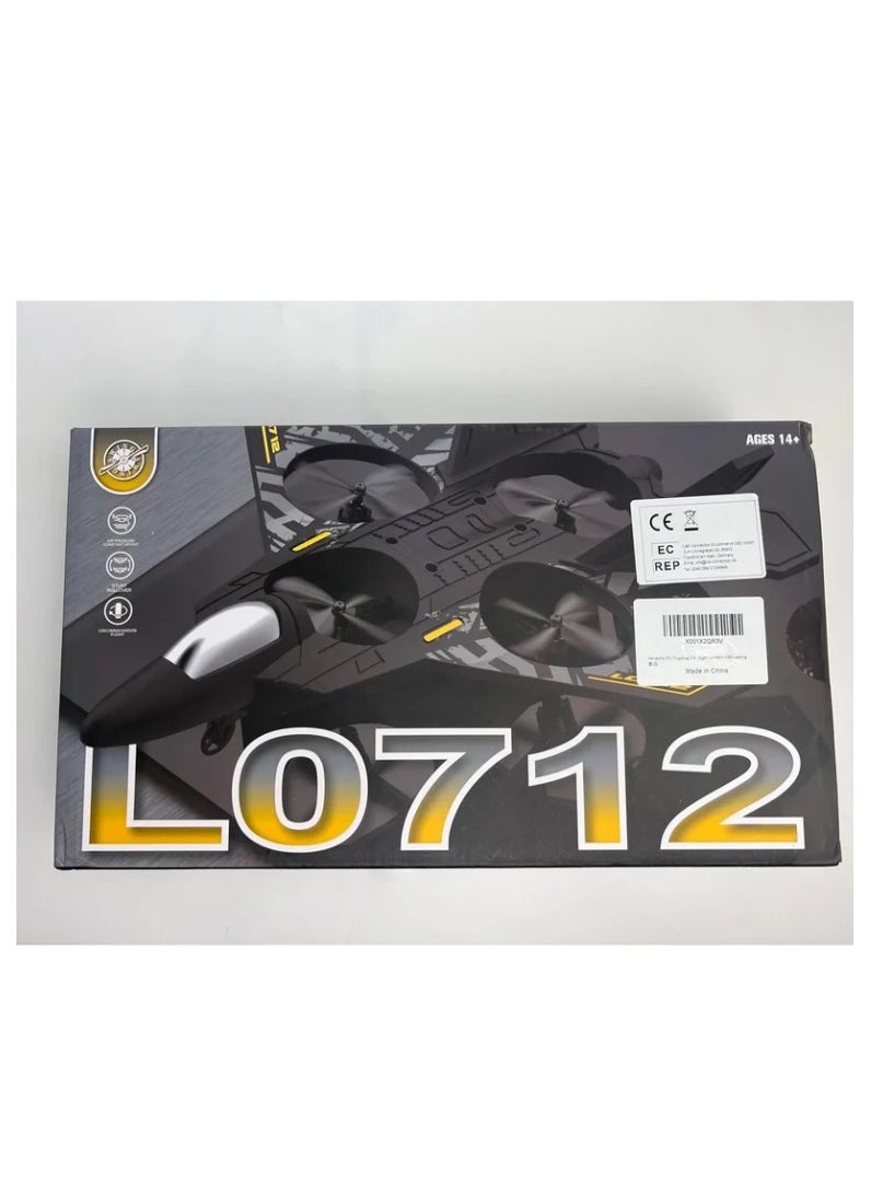RC Aeroplane 2.4GHz Remote Control L0712 Quadcopter Floating Fighter Plane – RTF Airplane Toy with Colored Lights and USB Charging, Ideal for Beginners, Kids, and Adults