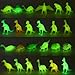 Yeonhatoys 96 Piece Glow in Dark Mini Dinosaur Toy Set24 Style Plastic Realistic Dino Figure Kid Birthday Party Favors Supplies Goody Bag Valentines Day Gift Pinata Stuffers Easter Eggs Easter Basket Filler - Image 2