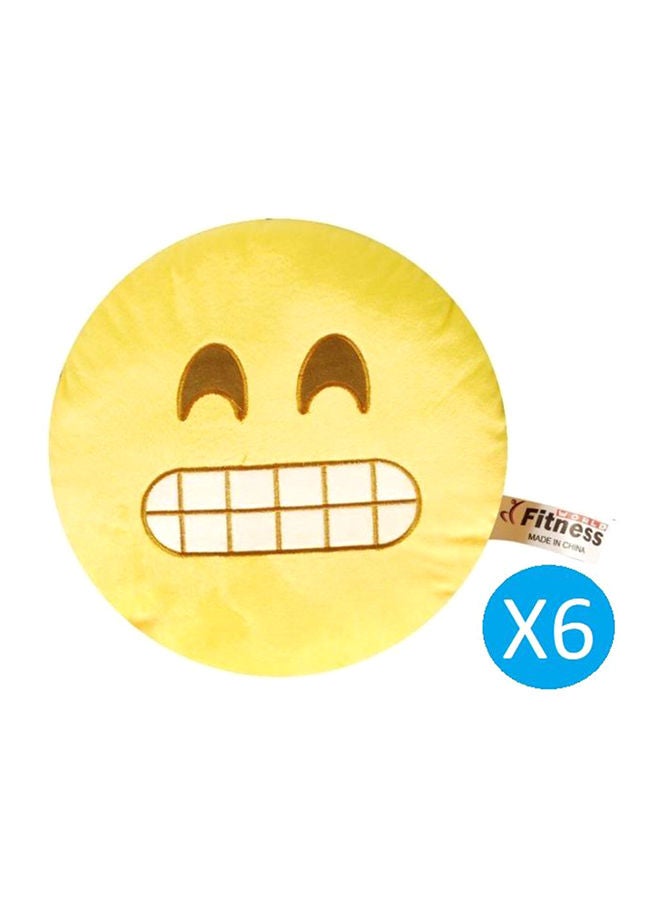 نيبمينينت مجموعة وسائد بتصميم وجه تعبيري مبتسم مكونة من 6 قطع