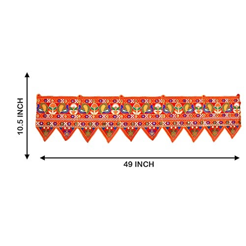 Ascension Designer Elephant Flower Traditional Art Handmade Big Door Bandarwal toran for Home Decor Hangings for DecorationToran for Main Big Door Size-49 Inch Multicolor (Pack of 1) (Design 1) - Image 4