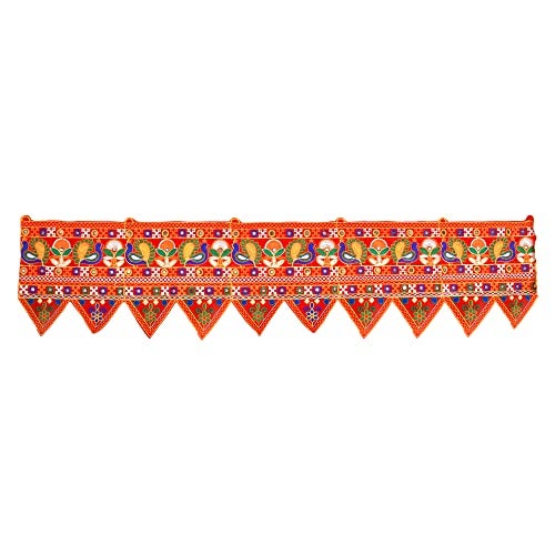 Ascension Designer Elephant Flower Traditional Art Handmade Big Door Bandarwal toran for Home Decor Hangings for DecorationToran for Main Big Door Size-49 Inch Multicolor (Pack of 1) (Design 1) - Image 2