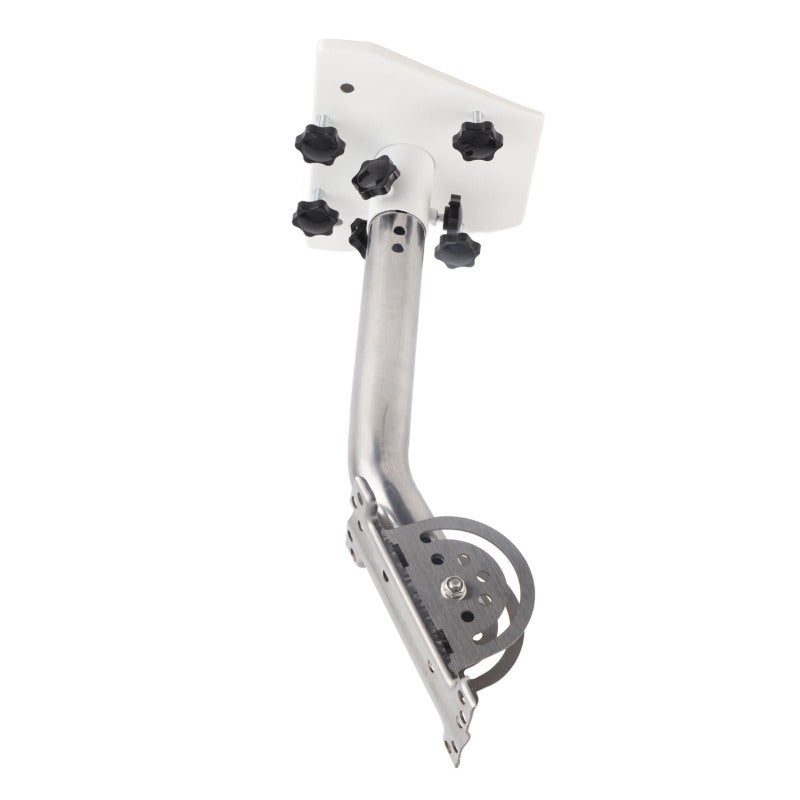 Satellite Pole Mount Adapter Kit 360 Degree Rotation Stainless Steel - Internal Feed Hole with Sponge Protector for Roof Eaves Walls - Image 4