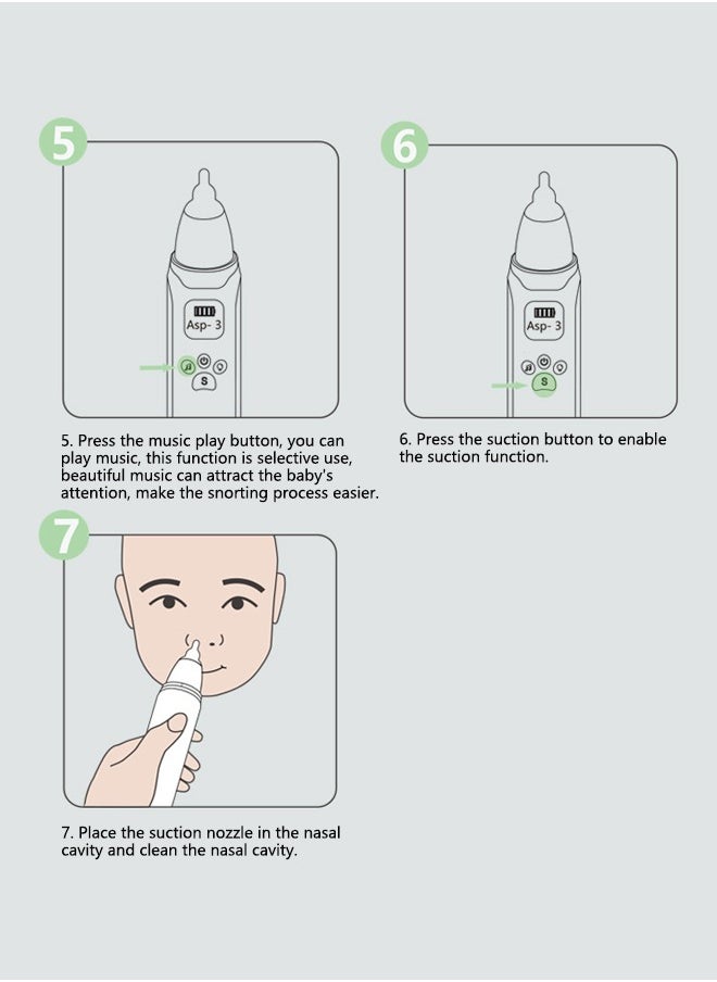 Electric Silent Baby Nasal Aspirator Family Children's Nasal Congestion Clearing Device