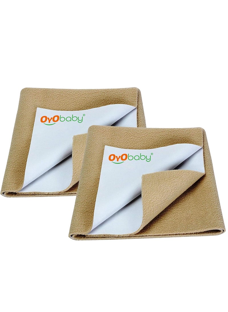 OYO BABY - OYO BABY - Waterproof Mattress Protector Sheet | Dry Sheet for Kids and Adults - Kids Waterproof Dry Sheet Cotton Bed Protector (Baby Bed Protector Medium Size - 100cm x 70cm - (Pack of 2), Maroon) - Image 1