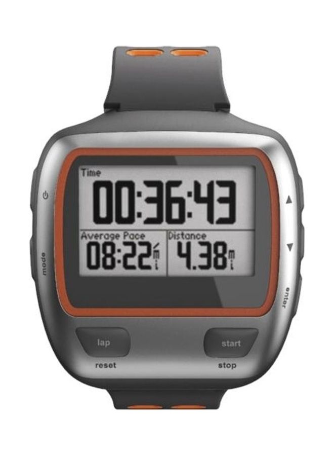 NIBEMINENT Two-Colour Silicone Replacement Strap Watchband For Garmin Forerunner 310XT Grey - Image 4