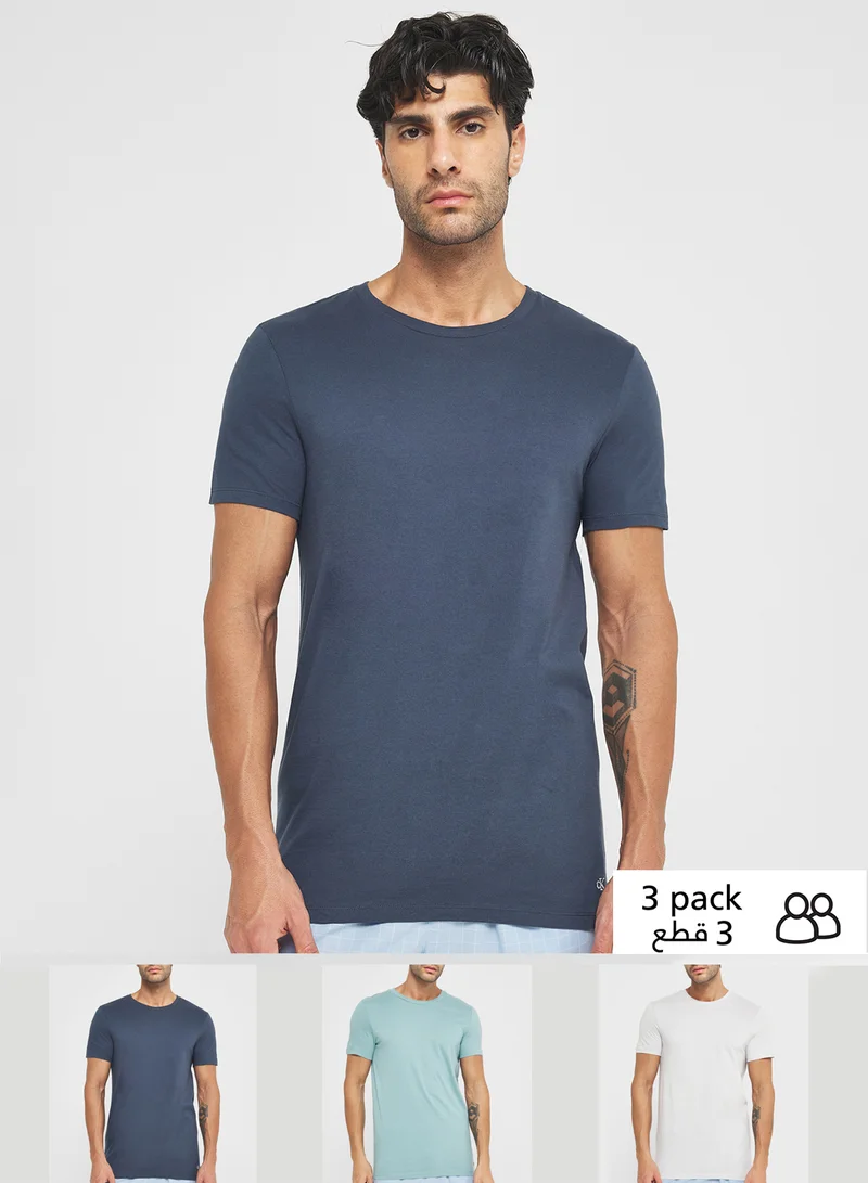 CALVIN KLEIN 3 Pack Crewneck T-Shirt - Cotton Classics