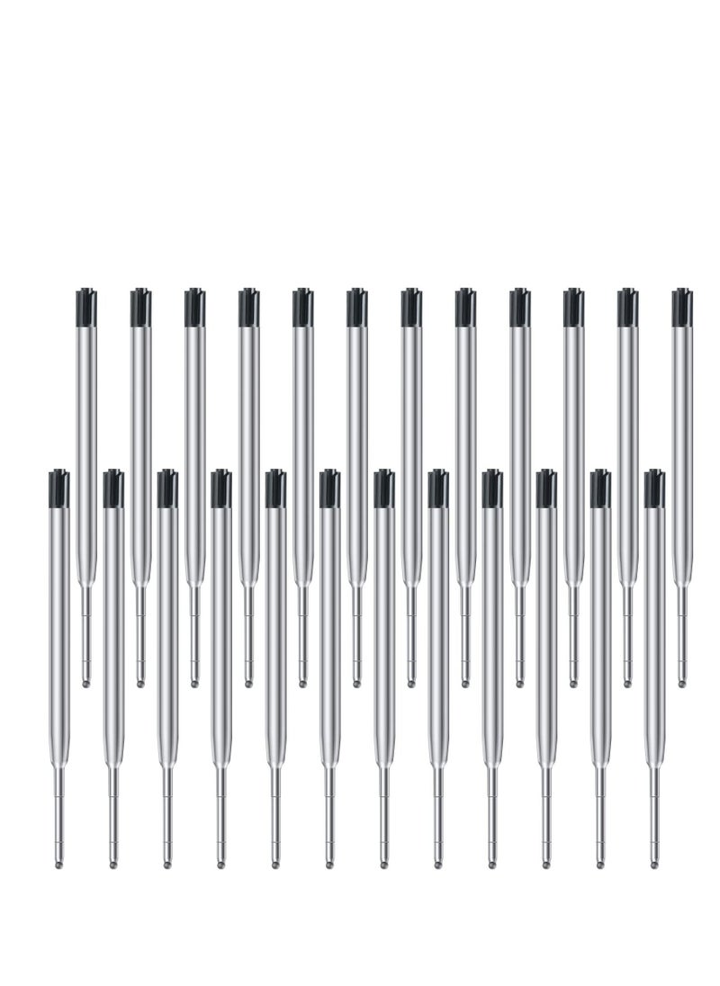 Y&D 25 Set Replaceable Ballpoint Pen Refills with Spring Metal Ball Point Smooth Writing 0.5mm Replacement Retractable for School Office Supplies Black  - Image 3