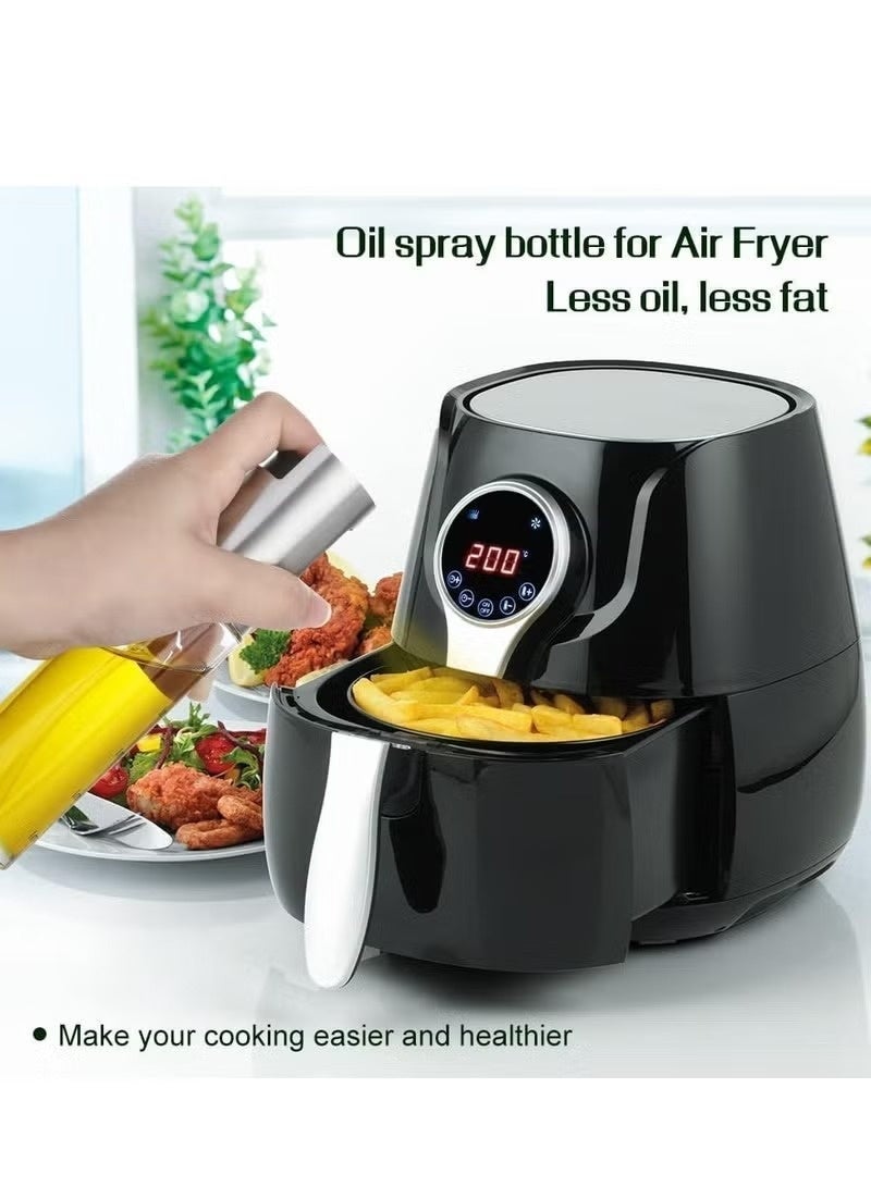 CIVORA Oil Spray Bottle for Cooking (2PCS, 100ml Refillable Glass) – Premium Oil Sprayer for Air Fryer, Baking, Grilling & BBQ – Cooking Oil Spray Dispenser for Vinegar & Soy Sauce - Image 2