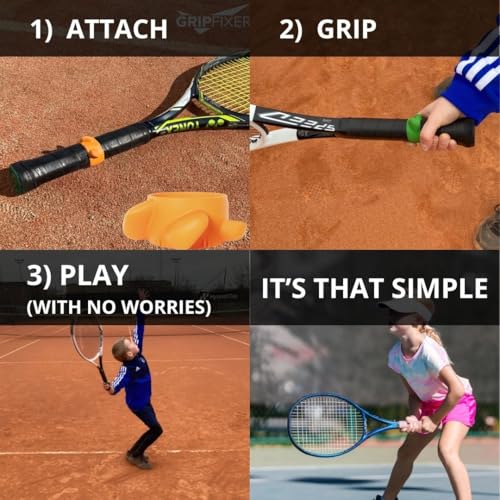 GRIPFIXER Tennis | Ensures The Correct Grip | The Ultimate Training Equipment & Teaching aid | Danish Innovation | Medium-Left - Image 4