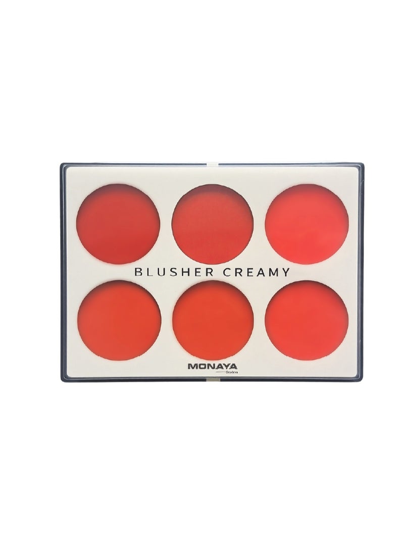 Monaya S001 Creamy Blush Set - 6 Colors, Long-Lasting & Moisturizing Formula, 12g Each, Perfect for All Skin - Image 1