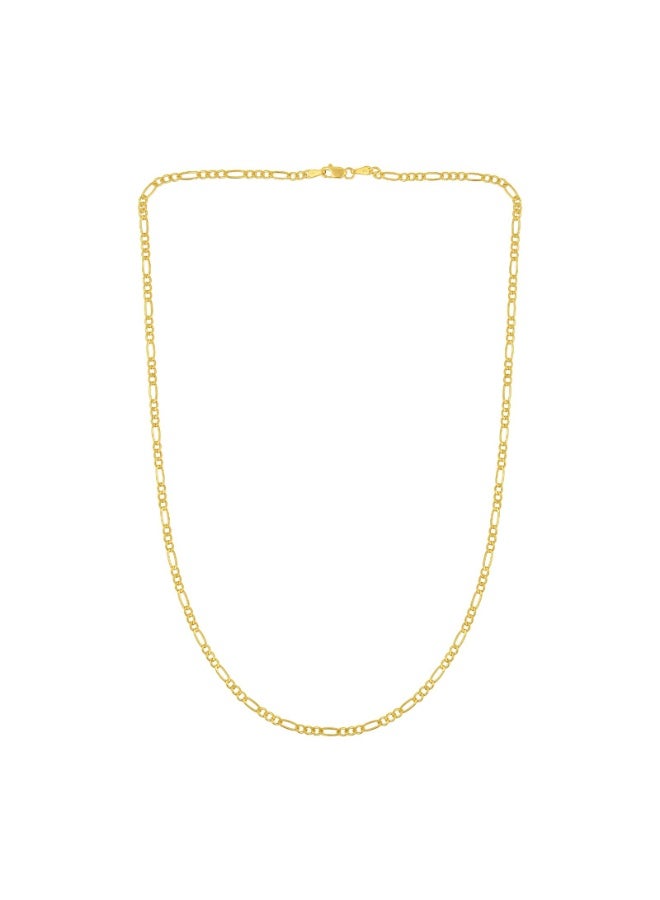 جاسما مجوهرات سلسال فيغارو من ذهب 22 قيراط صلب — تصميم كلاسيكي بروابط متبادلة. متين وأنيق للاستخدام اليومي والمناسبات الخاصة في الإمارات. - Image 3