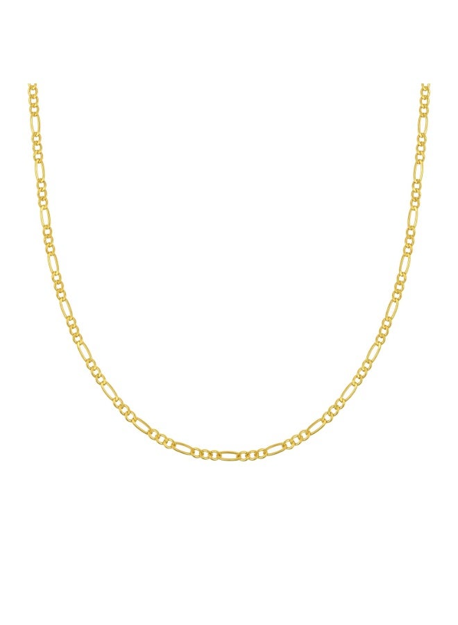 جاسما مجوهرات سلسال فيغارو من ذهب 22 قيراط صلب — تصميم كلاسيكي بروابط متبادلة. متين وأنيق للاستخدام اليومي والمناسبات الخاصة في الإمارات. - Image 4