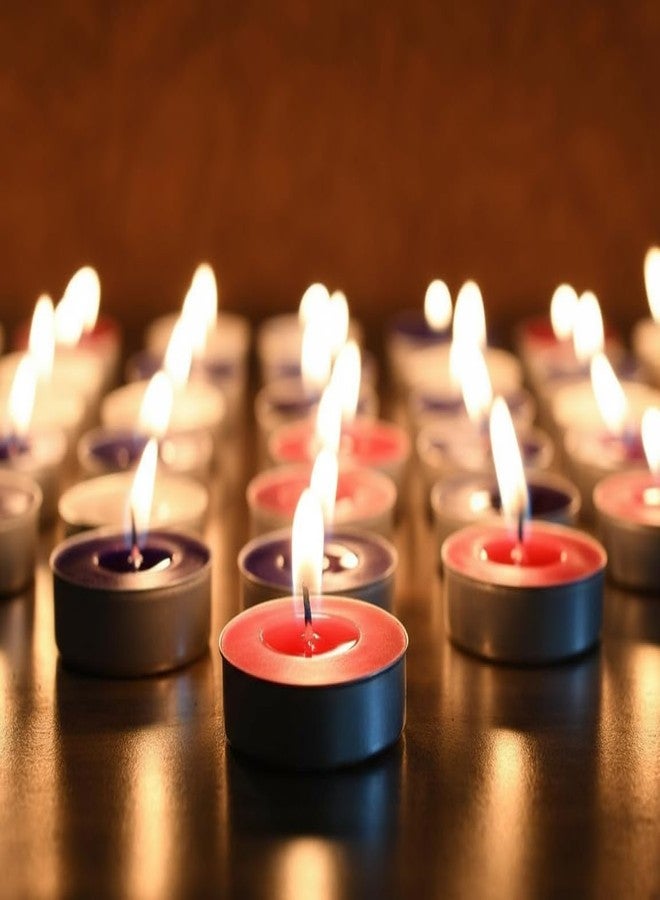 PoPo Toys ١٠٠ شمعة صغيرة من شمع البارافين، مدة احتراق ٣ ساعات، زينة ديوالي بدون بقايا، بدون دخان، (١٠٠ قطعة بدون رائحة) | بوبو تويز® - Image 4