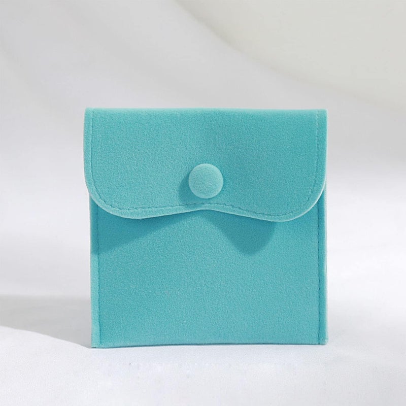 Hsiwto Pack of 10 Velvet Jewelry Pouch Storage Bags Portable Jewelry Gift Bag With Snap Button, Large Blue - Image 3