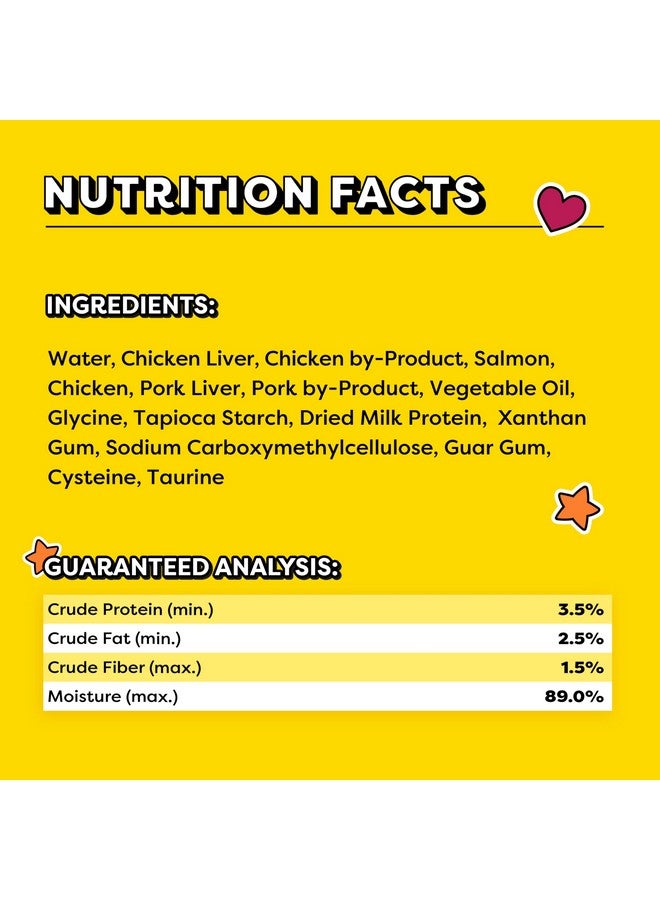 Temptations Creamy Puree with Salmon Lickable, Squeezable Cat Treats, 0.42oz Pouches, 4 Count (Pack of 11) - Image 4