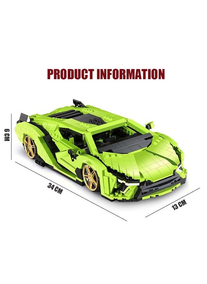 mould king - 10011 Educational Mini SAI Sports Car MOC Building Blocks and Construction Toy for Boys & Girls, Adult Collectible Model Cars Set to Build, 1:14 Scale Sports Car Model (1133 Pcs) - Image 1
